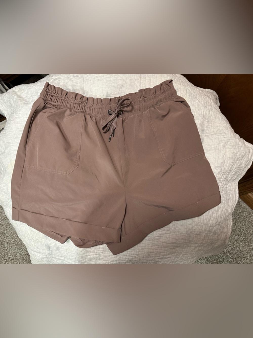 Danskin Mauve-Rose Drawstring Athletic Shorts